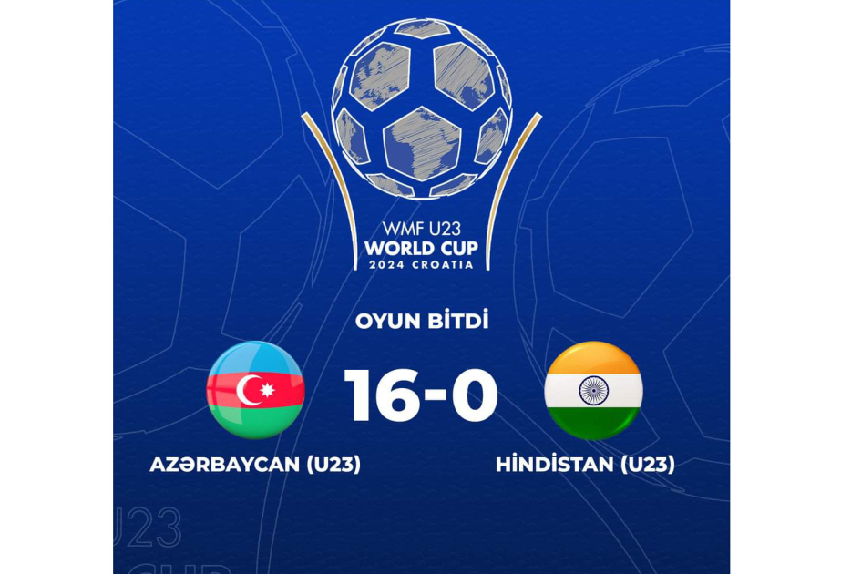Campeonato Mundial: La selección nacional de minifútbol de Azerbaiyán derrota a la de la India