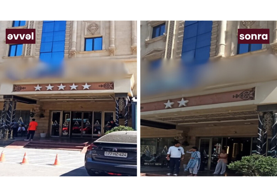 Bakıda ulduz kateqoriyasını düzgün qeyd etməyən 70 mehmanxananın açıq məkandakı reklamlarında düzəlişlər edilib