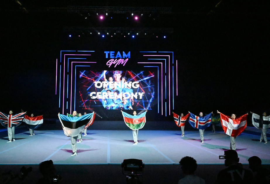 Cérémonie d’ouverture des championnats d’Europe de TeamGym à Bakou