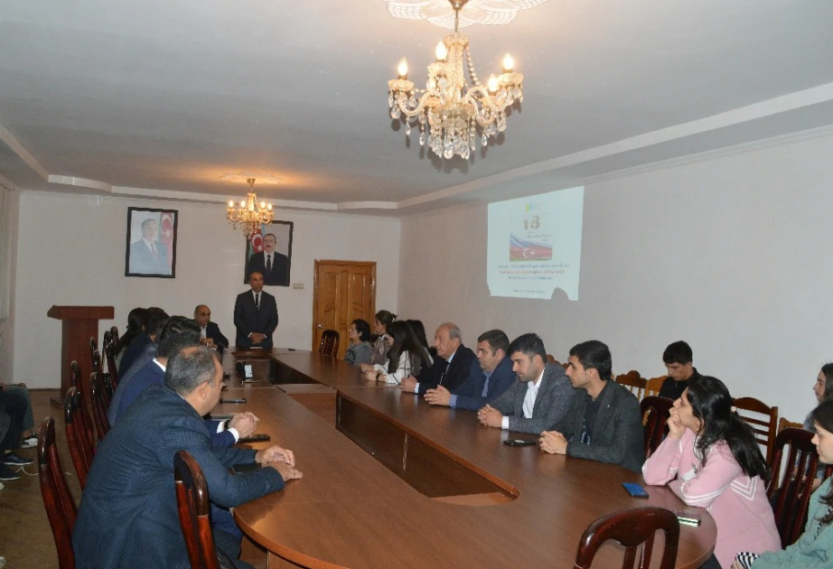 Mingəçevir Dövlət Universitetində Müstəqilliyin Bərpası Gününə həsr olunmuş elmi-praktiki seminar keçirilib