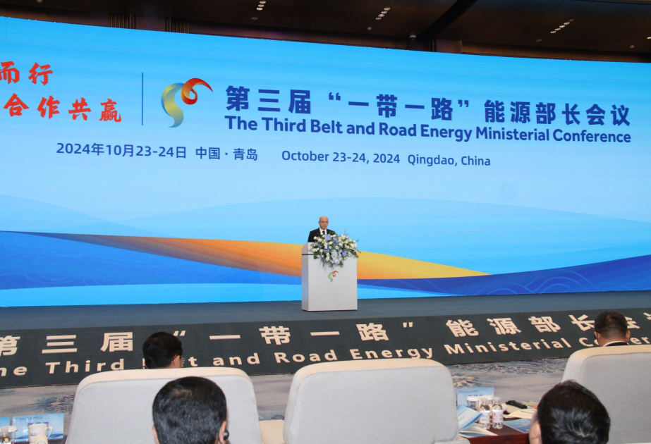 Azerbaijan's energy minister highlights role of green energy corridors in promoting Belt and Road initiative at Ministerial Conference