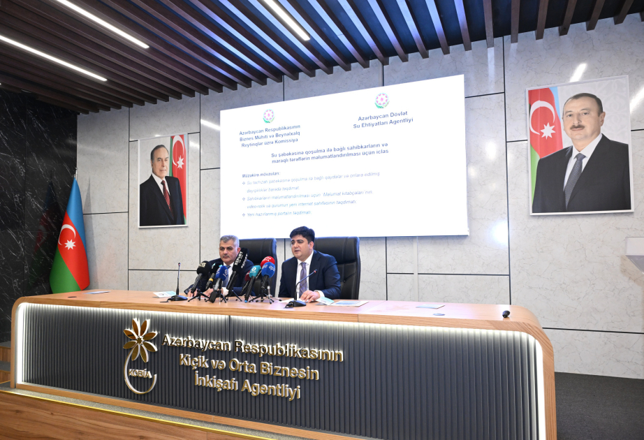 Su şəbəkəsinə qoşulma ilə bağlı sahibkarların və maraqlı tərəflərin məlumatlandırılması tədbiri keçirilib VİDEO