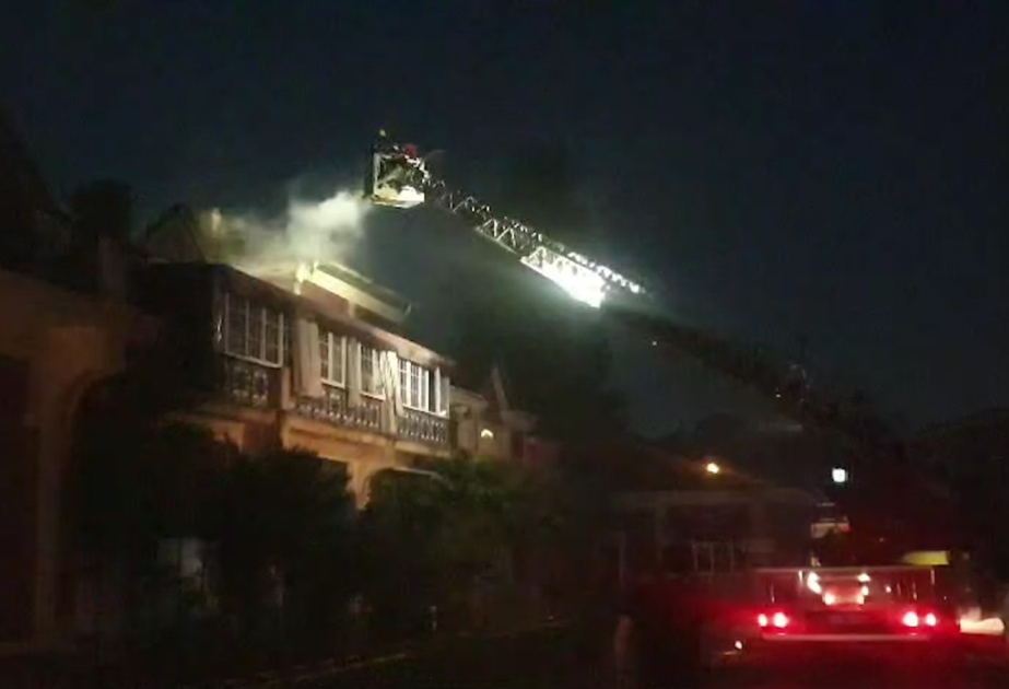发生在巴库尼扎米区一处建筑的火灾已完全扑灭