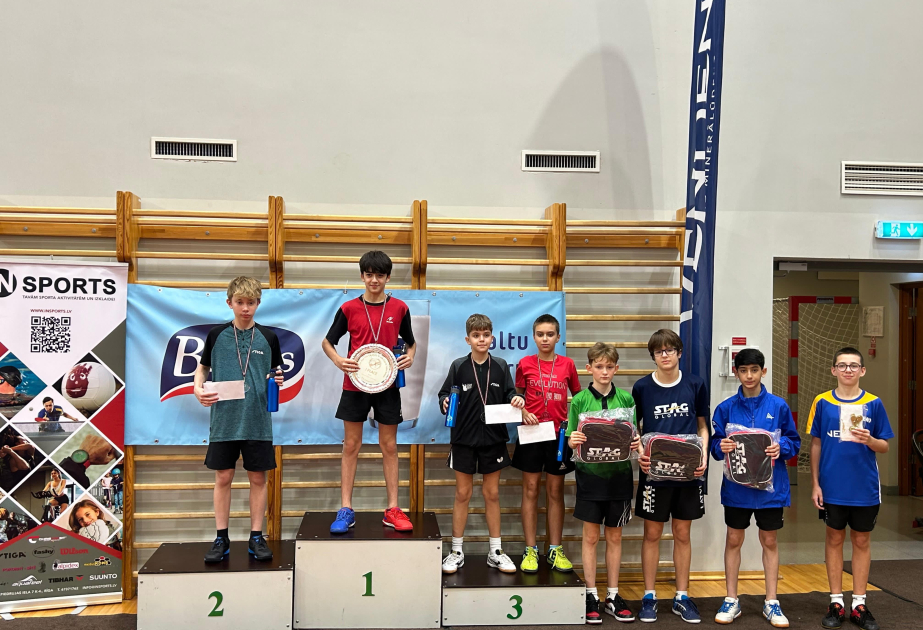 Azerbaijani table tennis players win Riga City Council’s Youth Cup