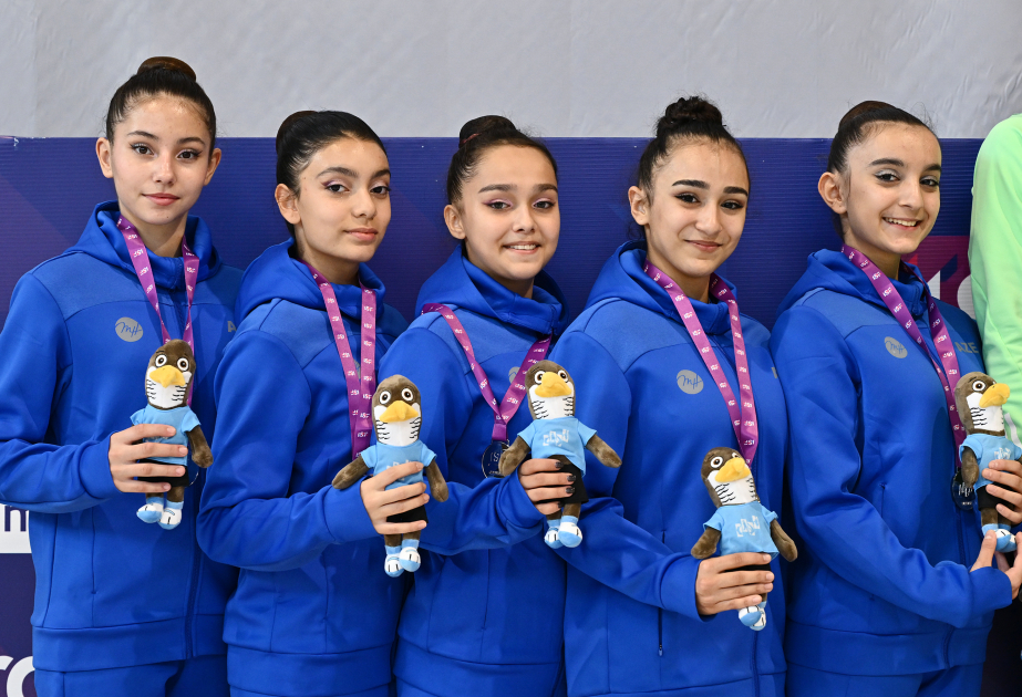 Gimnaziada: Azərbaycanın aerobika gimnastikası üzrə qrup hərəkətləri komandası gümüş medal qazanıb