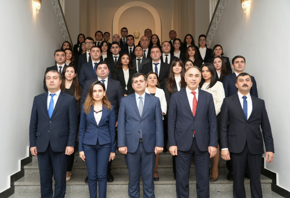 Ədliyyə orqanlarına işə qəbul edilmiş əməkdaşların andiçmə mərasimi olub