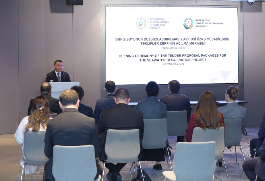 Dəniz suyunun duzsuzlaşdırılması layihəsi üzrə təkliflər zərfinin açılması mərasimi keçirilib