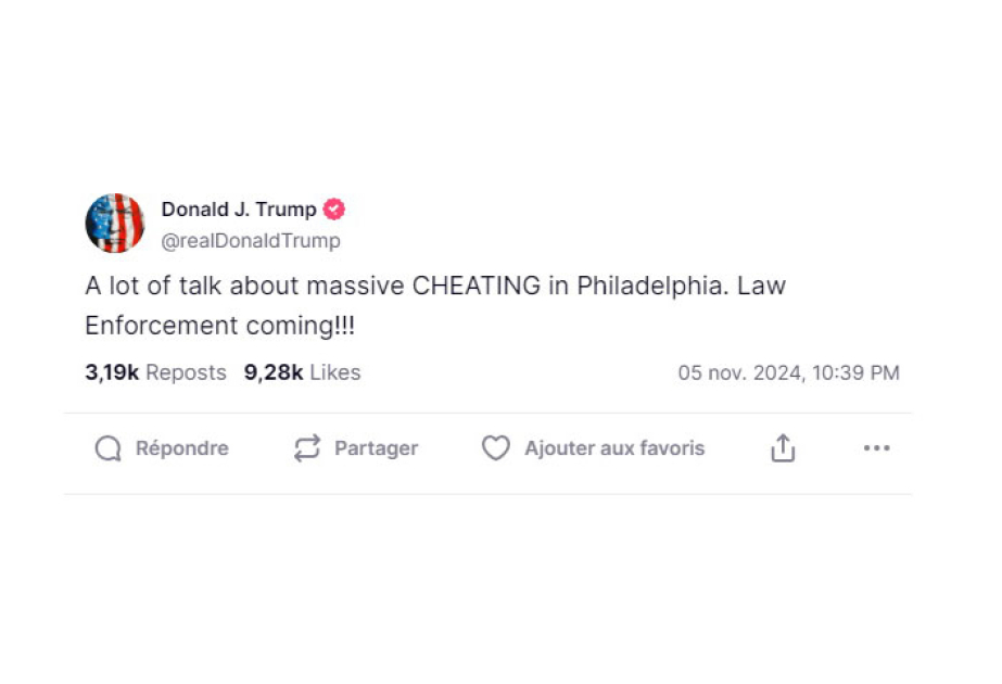 Donald Tramp seçkidə saxtakarlığa yol verildiyini bildirib