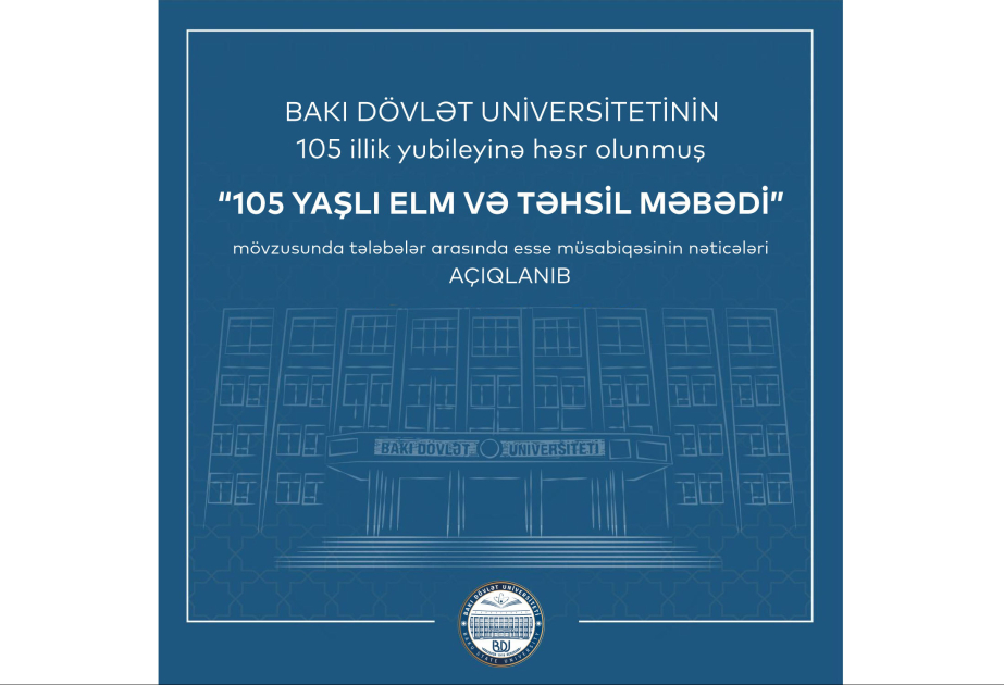 BDU-da esse müsabiqəsinin nəticələri açıqlanıb