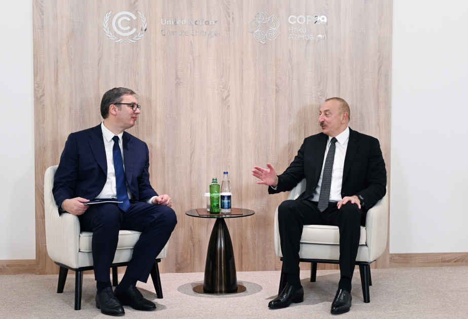 El Presidente Ilham Aliyev se reúne con el Presidente de Serbia ACTUALIZADO