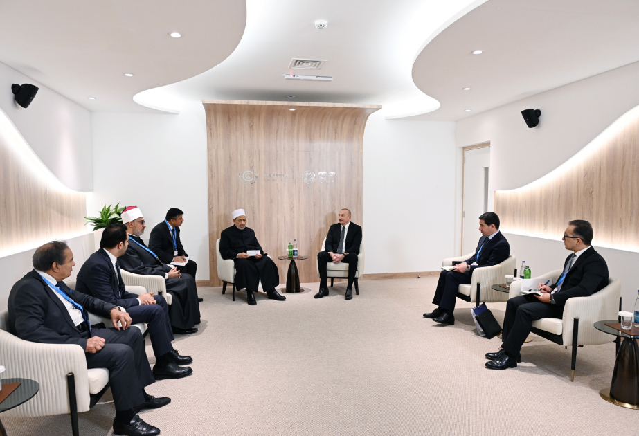 伊利哈姆·阿利耶夫总统会见 爱资哈尔谢里夫酋长