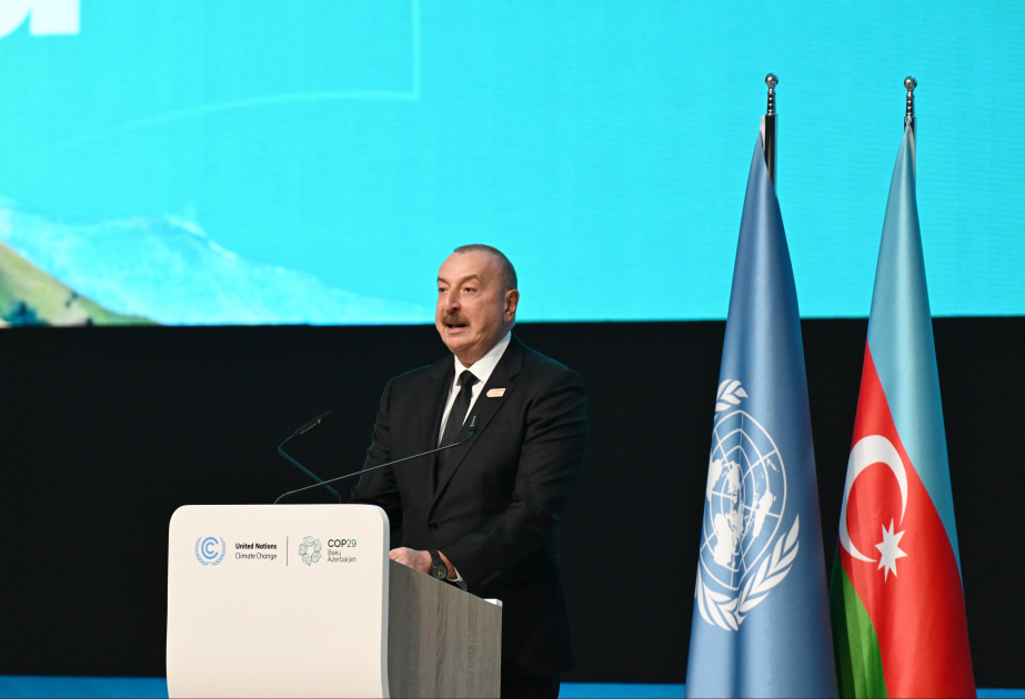 Prezident İlham Əliyev: COP29-un sədri kimi Azərbaycan inkişaf etmiş və inkişaf edən ölkələr arasında konsensusun tapılmasına töhfə verməyə çalışacaq