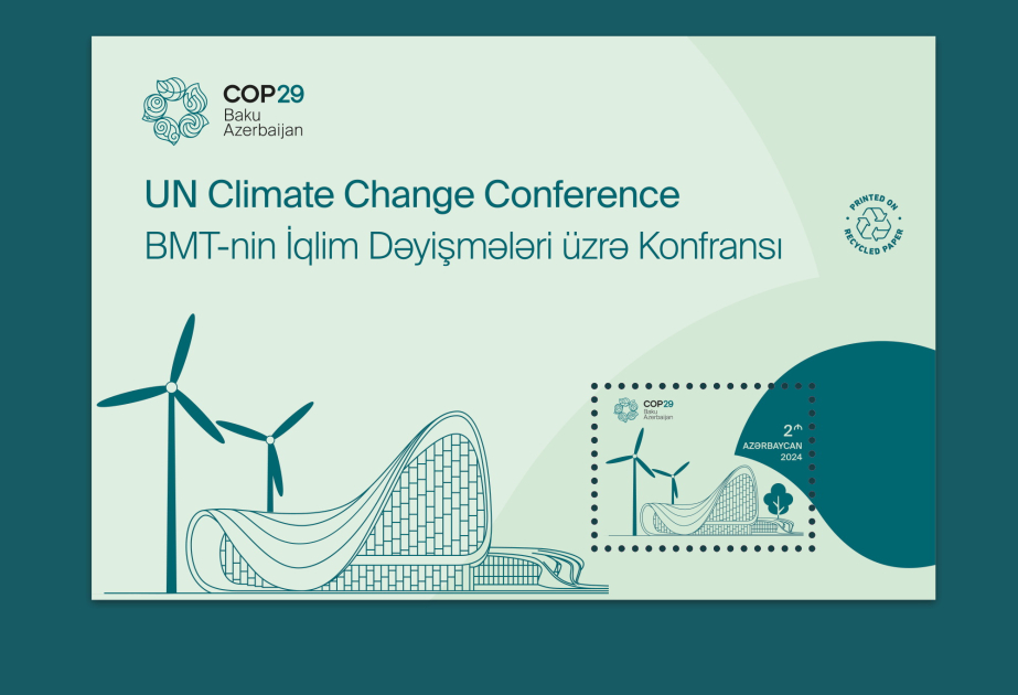 “Azərpoçt” təkrar emal olunmuş materiallardan marka buraxıb