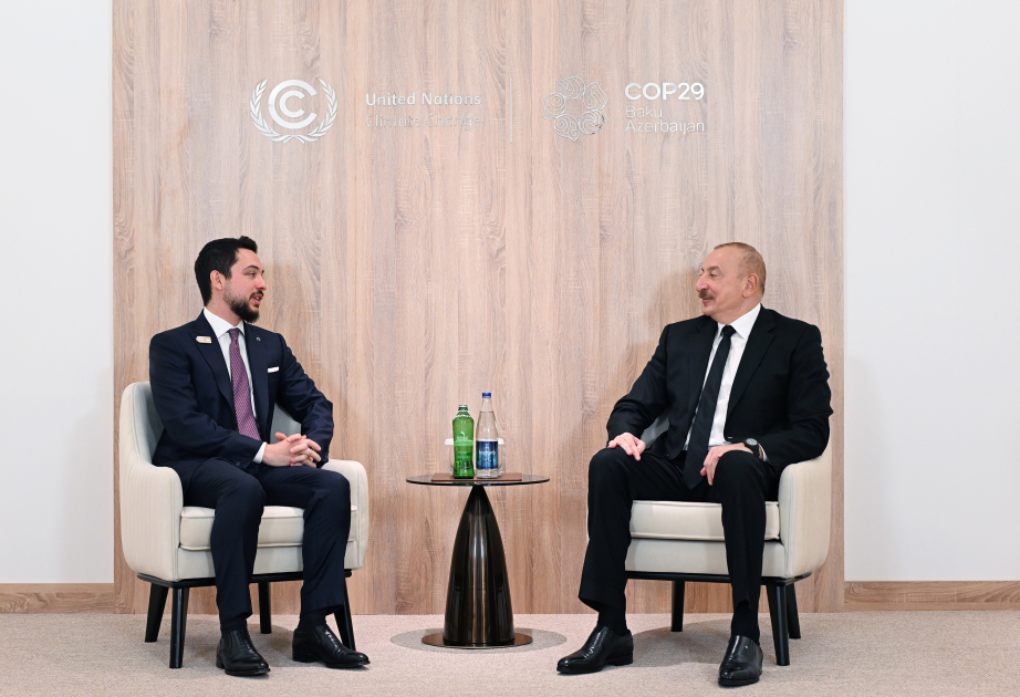 Prezident İlham Əliyev İordaniya Haşimilər Krallığının Vəliəhdi ilə görüşüb  YENİLƏNİB VİDEO