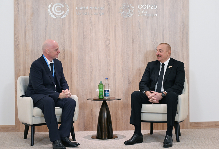 President Ilham Aliyev met with FIFA President Gianni Infantino VIDEO