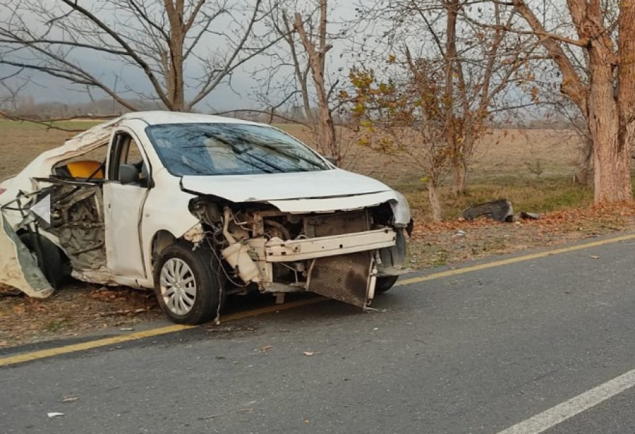 Qaxda avtomobil ağaca çırpılıb, körpə ölüb