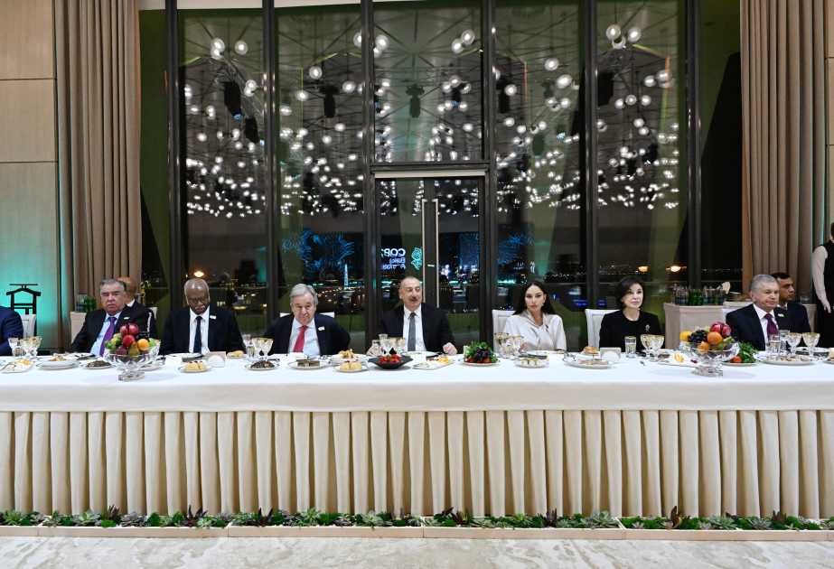 Bakou : un banquet offert en l’honneur des participants au Sommet des dirigeants mondiaux sur l’action climatique