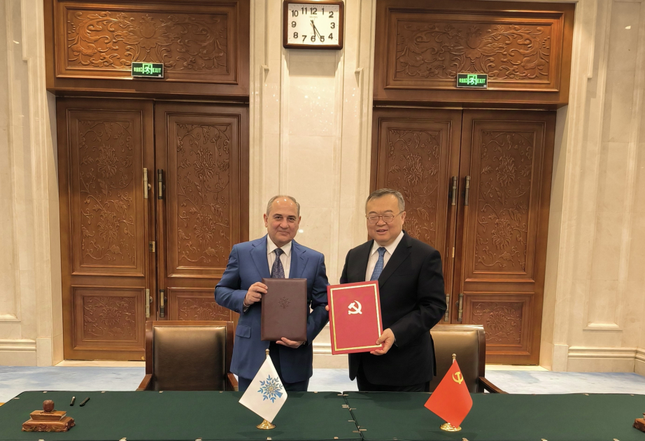 New Azerbaijan Party, Chinese Communist Party sign MoU on cooperation