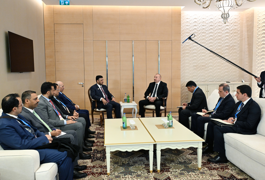 Präsident Ilham Aliyev trifft sich mit Vizepräsidenten von Jemen AKTUALISIERT VIDEO