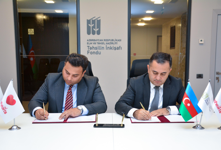 Qırmızı Ürəklər Fondu və Təhsilin İnkişafı Fondu arasında əməkdaşlıq memorandumu imzalanıb
