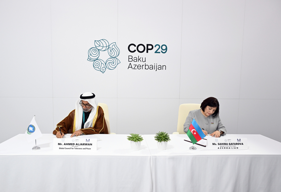 Azerbaijan’s Milli Majlis and International Parliament for Tolerance and Peace sign MoU