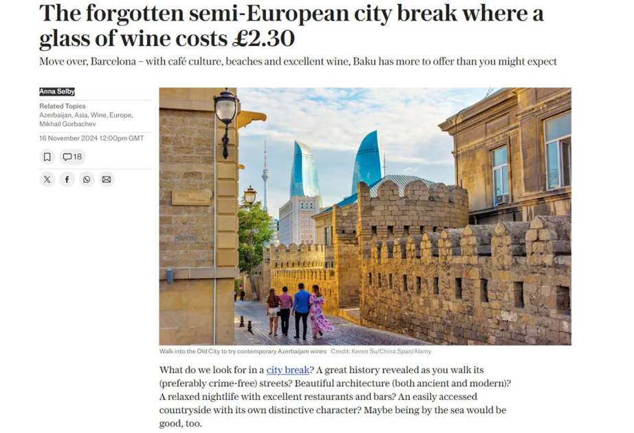 Britaniyanın “Telegraph” və “The World of Fine Wine” nəşrlərində Azərbaycanda şərabçılığın inkişafından bəhs edən məqalələr yayımlanıb