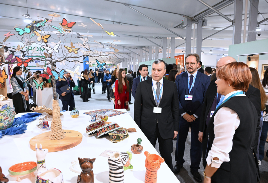 COP29 çərçivəsində DOST İnklüziv İnkişaf və Yaradıcılıq Mərkəzinin təqdim etdiyi sərgiyə baxış keçirilib