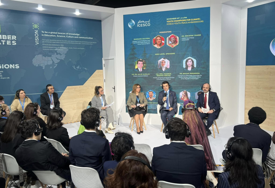 COP29 çərçivəsində “İqlim Dayanıqlılığı və Sülh Quruculuğunda Gənclərin Liderliyi” mövzusunda tədbir keçirilib