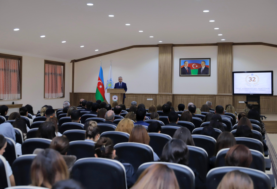 Naxçıvan şəhərində Yeni Azərbaycan Partiyasının 32 illiyi qeyd olunub