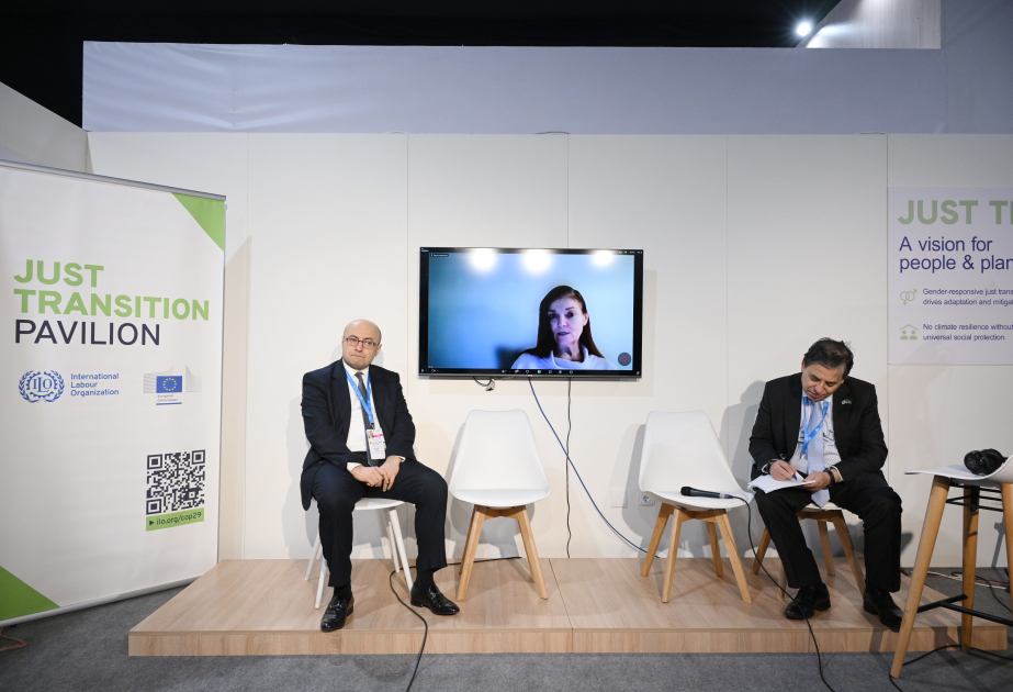 COP29: Yaşıl iqtisadiyyata əmək bazarında ədalətli keçidlə bağlı müzakirələr davam etdirilib