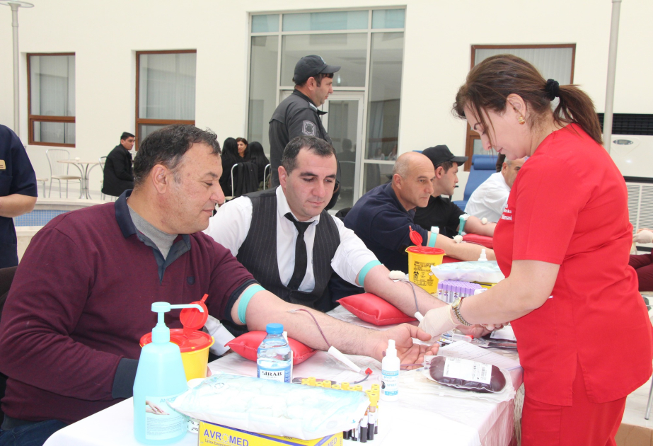 Yevlaxda qanvermə aksiyası keçirilib