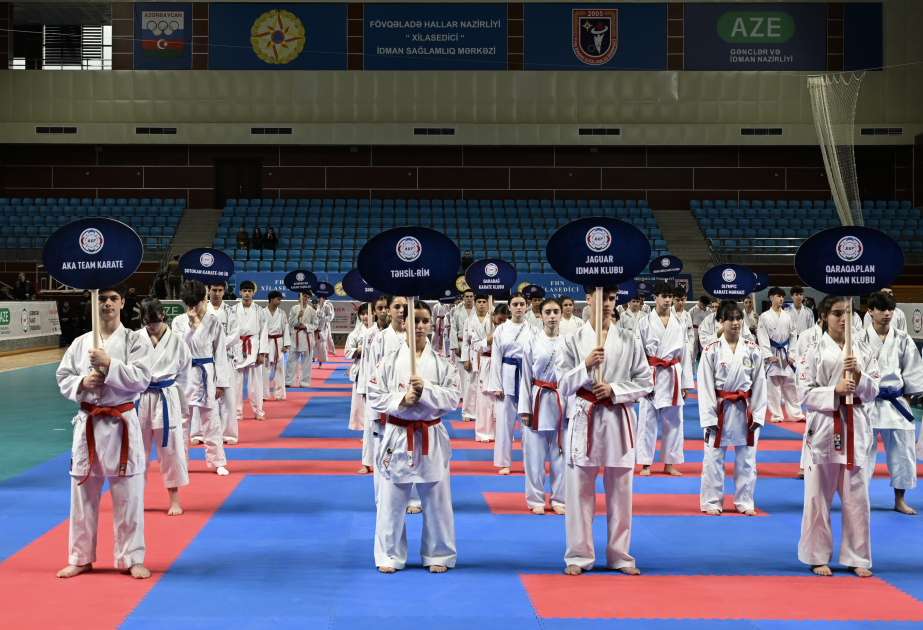 Karate üzrə Azərbaycan birinciliyi və çempionatının açılış mərasimi olub VİDEO