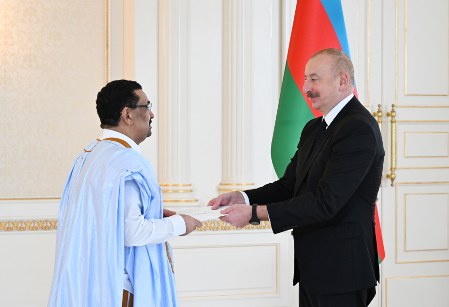 President Ilham Aliyev received credentials of incoming ambassador of Mauritania VIDEO