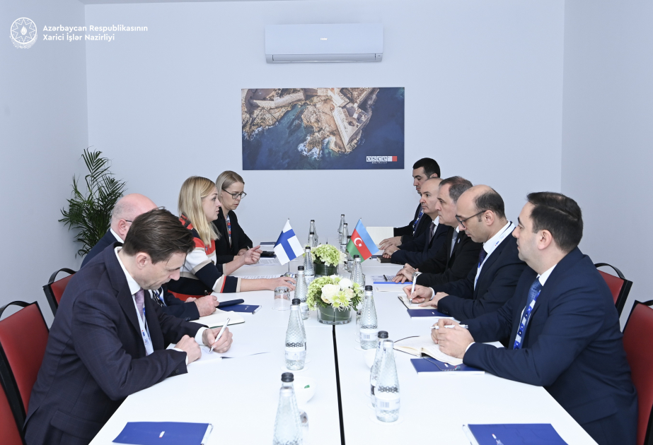Canciller de Azerbaiyán proporciona la información a su homóloga finlandesa sobre la agenda de la normalización de las relaciones entre Azerbaiyán y Armenia
