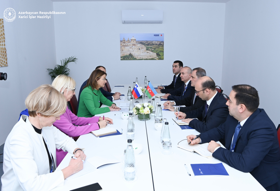 Azərbaycan və Sloveniya XİN rəhbərləri qarşılıqlı maraq kəsb edən mövzular ətrafında fikir mübadiləsi aparıblar