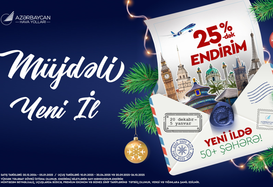 AZAL-dan Yeni il fürsətləri: Endirimli biletlər artıq satışda