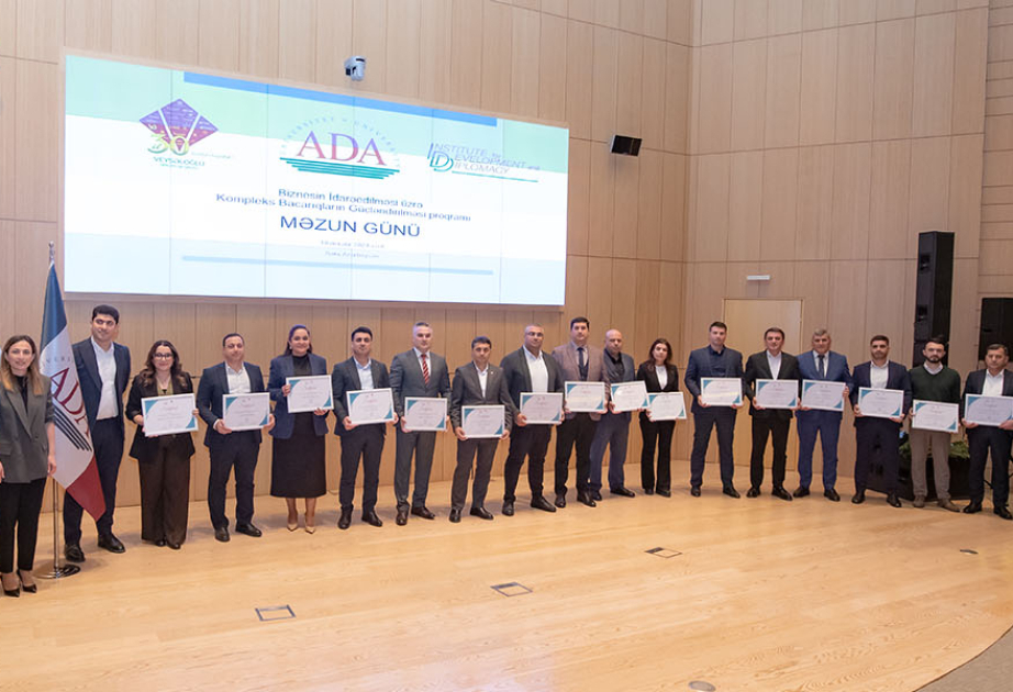 ADA Universitetində Veysəloğlu Şirkətlər Qrupunun əməkdaşları üçün təşkil edilən birillik təlim başa çatıb