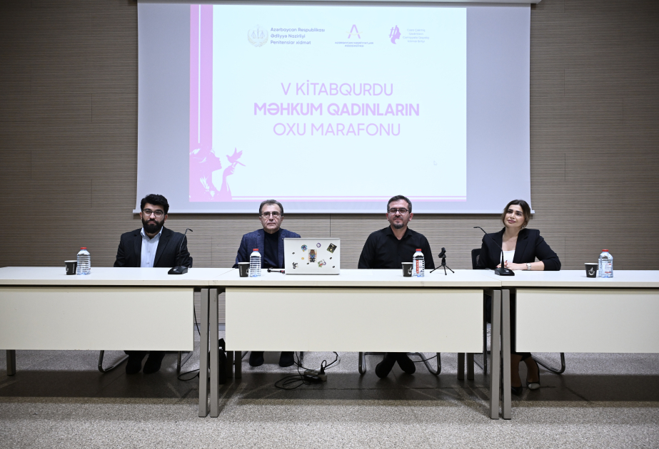 В Бакинском дворце спорта прошла пресс-конференция, посвященная V Книжному марафону для осужденных женщин