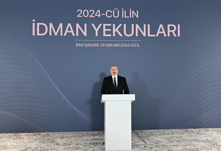 Präsident Ilham Aliyev nimmt an Veranstaltung zu Sport-Ergebnissen 2024 teil AKTUALISIERT VIDEO