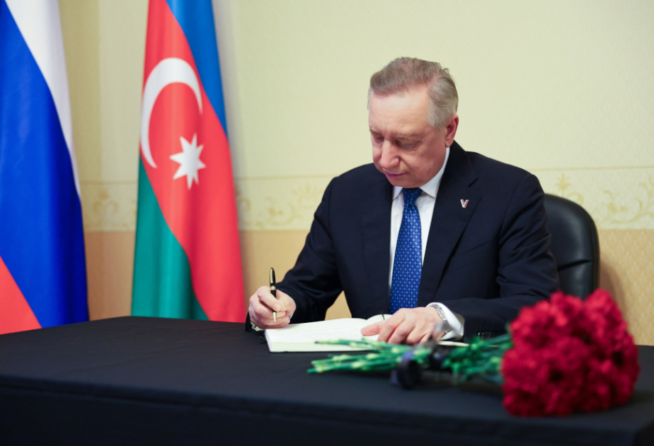 Sankt-Peterburqun qubernatoru Azərbaycana məxsus təyyarənin qəzaya uğraması ilə bağlı başsağlığı verib