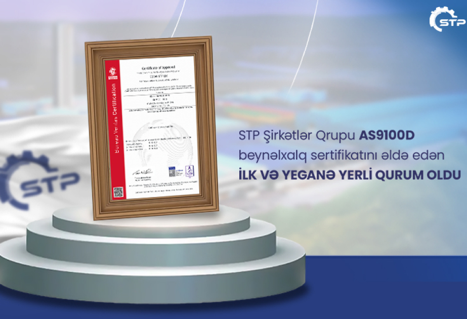 ®  STP Şirkətlər Qrupu bu beynəlxalq sertifikatı əldə edən ilk və yeganə yerli qurum oldu!