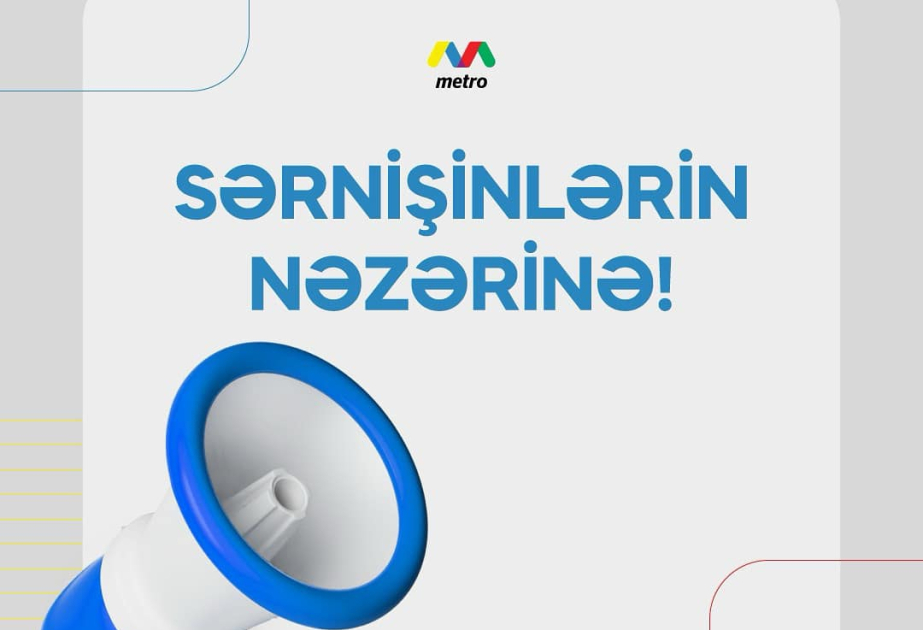 Sabah metroda qatarlar iş günlərinə uyğun qrafiklə fəaliyyət göstərəcək