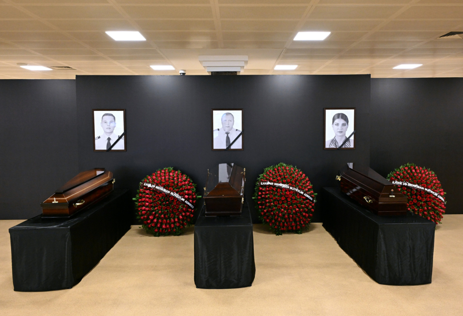 Farewell ceremony for deceased AZAL crew members held