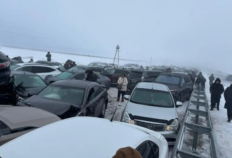 Number of vehicles involved in pile-up crash rises to almost 100 in Akmola region
