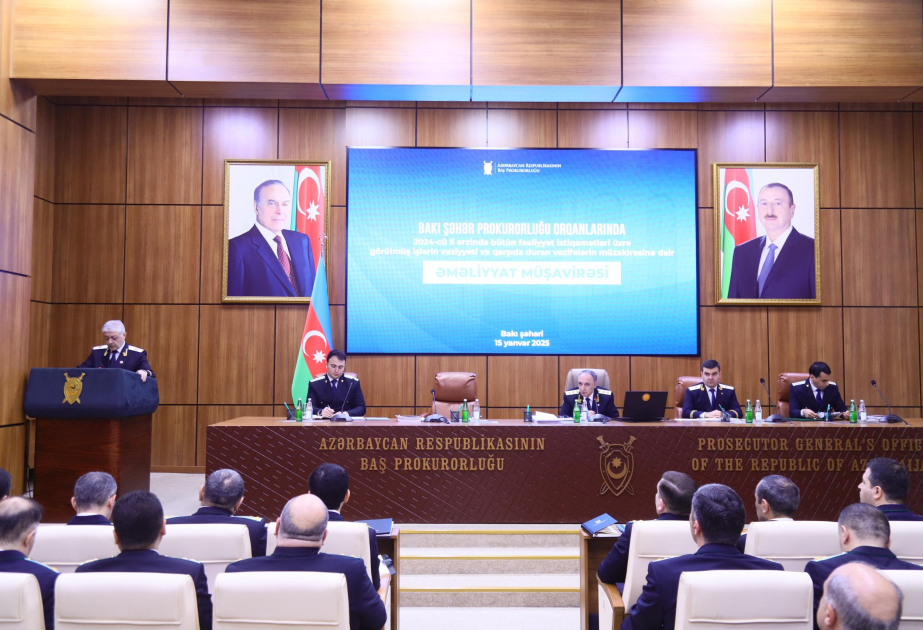 Bakı Şəhər Prokurorluğu 2024-cü il üzrə görülmüş işlərin yekunu ilə bağlı əməliyyat müşavirəsi keçirib