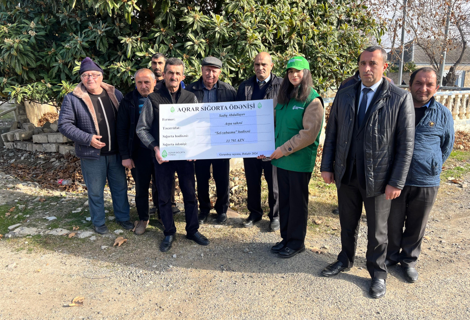 Ağcabədi, Goranboy və Samuxda fermerlərə aqrar sığorta ödənişləri edilib