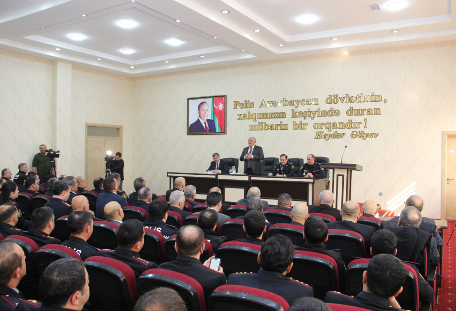 Gəncədə bələdiyyə seçkilərində polisin xidməti fəaliyyətinə həsr olunan seminar-müşavirə keçirilib VİDEO