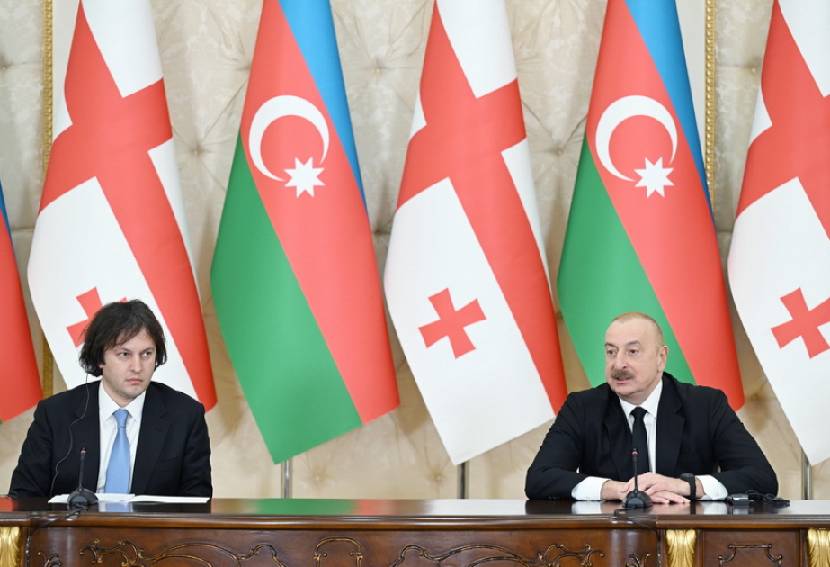 President Ilham Aliyev and Prime Minister Irakli Kobakhidze made press statements VIDEO