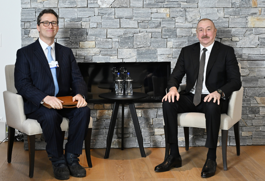 President Ilham Aliyev met with CEO of Oliver Wyman Group in Davos VIDEO