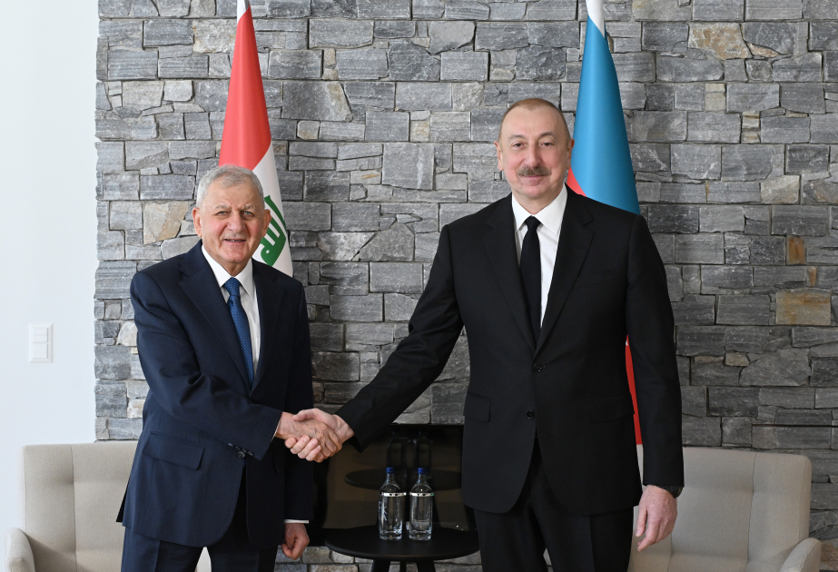 Prezident İlham Əliyev Davosda İraq Prezidenti ilə görüşüb YENİLƏNİB VİDEO